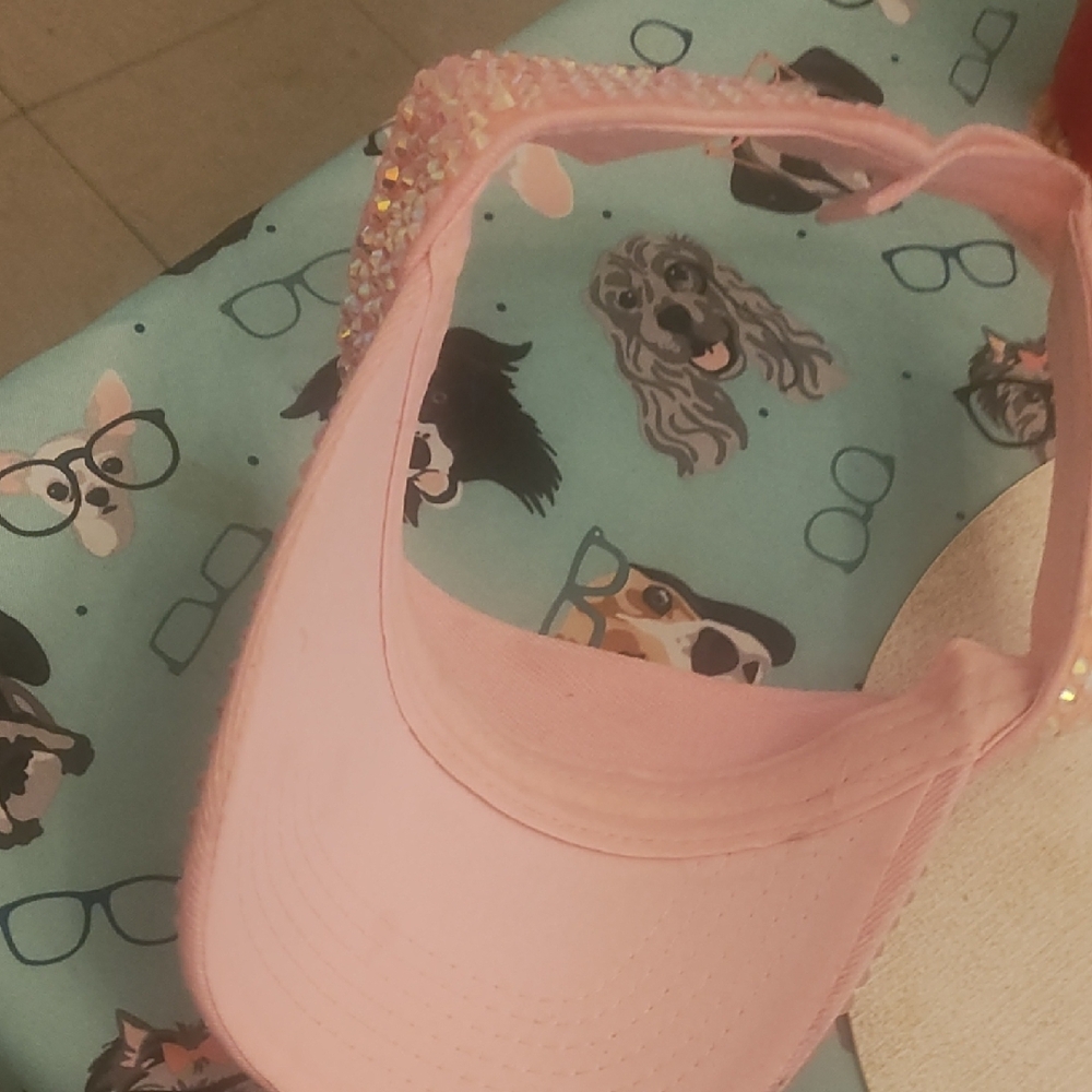 Pink Rhinestone Visor - Picture 2 of 3